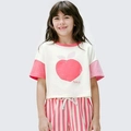 Blusinha Manga Curta Estampada Peach Hering - Feminina