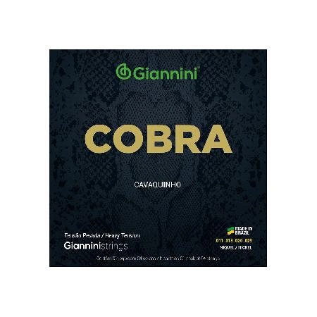 Encordoamento para Cavaquinho Aço Tensão Pesada Série Cobra Gescp