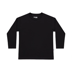 Camiseta Manga Longa Básica Preta Fakini - Masculina