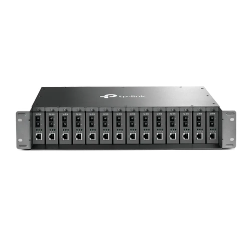 Chassis De Montagem Em Rack Tp-link Tl-mc1400 De 14-slots 19 Com 2 Ventoinhas