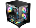 Gabinete gamer K-MEX Aquário Micro CG-0830, Lateral de Vidro Temperado, s/ Fan, Preto - CG-0830