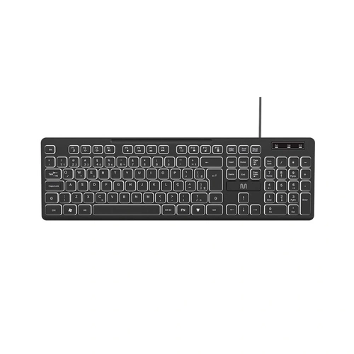 Teclado Multilaser Usb Light Silent e Led Ajustável Preto - TC268