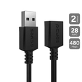Cabo Extensor Usb a 2.0 Macho P/ Usb a 2.0 Femea - 2 Metros - Puamf2-2