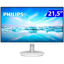 Monitor Philips 21.5, LED Full HD, 1920X1080, HDMI, VGA, Branco - 221v8lw