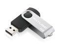 Pen Drive 8GB Multi Twist, USB 2.0, Preto e Prata - PD587
