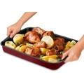 Assadeira Funda Retangular Antiaderente Rochedo Dura + 37cm - Cxm / 6