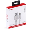 Cabo USB-A 2.0 x Lightning Iphone Com Certificado MFI Pcyes 50cm Branco - PUALB-05