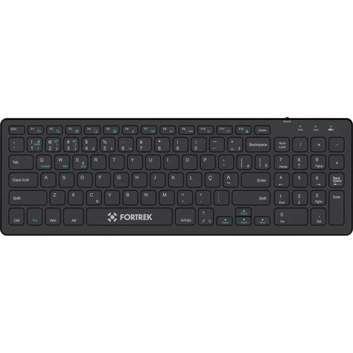 Teclado Sem Fio Office Fortrek Kb11 Full Bluetooth Preto