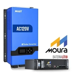Kit Nobreak 120V - Bateria 4,8 kWh Moura - Inversor 5 kW - MUST