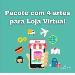 Pacote com 4 artes para Loja Virtual