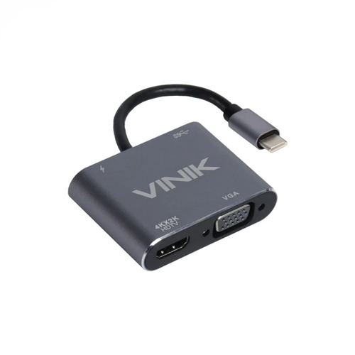 Adaptador Vinik Usb-C Tipo-C Para HDMI VGA Thunderbolt e USB 3.0  - AT41VN