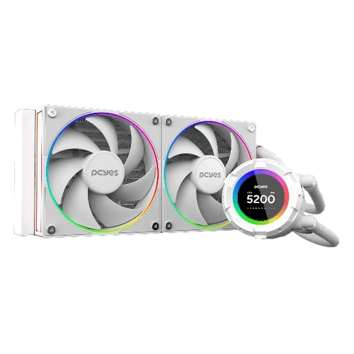 Water Cooler Pcyes Vision 240Mm White Ghost - Tela Lcd 2,1 - Vs240Wg
