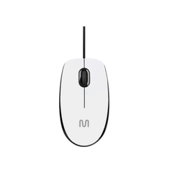Mouse Com Fio Usb Mf400 1200dpi 3bot Slim Silencioso 180cm Branco Multilaser