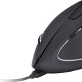 Mouse Sem Fio Recarregavel 2.4 Ghz Vertical Ergonomico Ortopedico Power Fit 1600 Dpi Preto Usb - Pm300