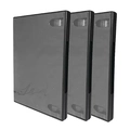 Kit com 3 Capa para CD DVD Preto para 1 Disco Box Case Estojo