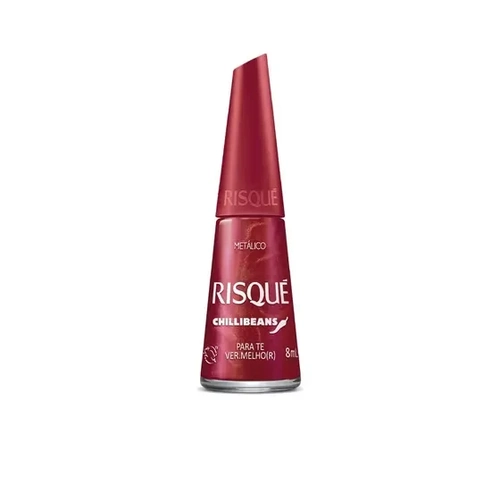Esmalte Metálico Risqué ChilliBeans Para Te Ver.melho(R) 8ml