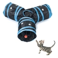 Brinquedo Túnel de Gato em T Dobrável - Azul