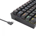 Teclado Mecanico Gamer Redragon Fizz RGB Preto Switch Azul - K617-RGB-B PT-BLUE