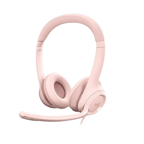 Headset Logitech H390 Rosa Estéreo Usb - 981-001280