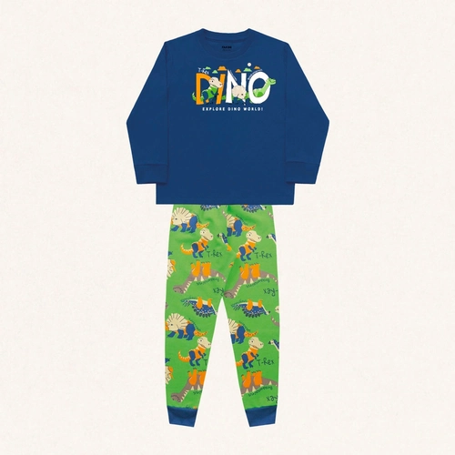 Conjunto Pijama Moletom Peluciado Dino Fakini - Masculino