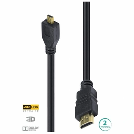 Cabo Hdmi 2.0 para Micro Hdmi 4k Ultra Hd 3d Conexão Ethernet 2 Metros - H20mc-2