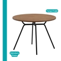 Mesa De Jantar Redonda 1m 1588 Carraro Freijó/preto