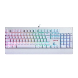 Teclado	gamer Mecânico Redragon Kala Lunar White Switch Azul RGB K557wrgb (pt-blue)