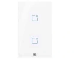 Interruptor Touch Inteligente 2 Botoes Wi-fi 10a + Rf Com Placa 4x2 Weg Home Branco.