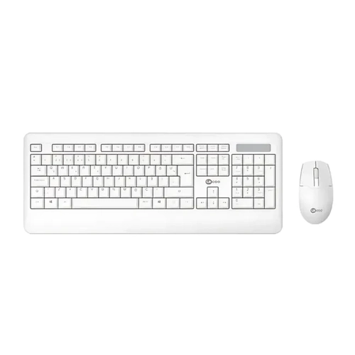 Kit Teclado + Mouse Sem Fio Lenovo Kw202 Branco