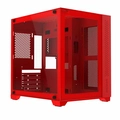Gabinete Gamer Pcyes Forcefield Red Magma Frontal e Lateral Em Vidro - Gffrmp