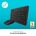 Teclado e Mouse Sem Fio Rapoo Bluetooth RA003 Preto