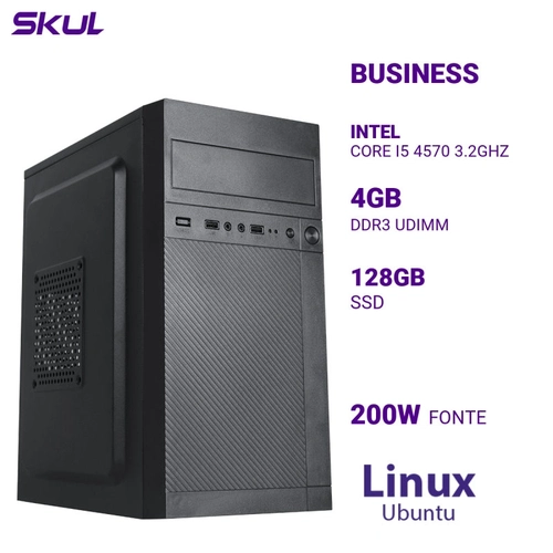 Computador B500 Core I5 4570 3.2ghz Memória 4gb Ddr3 Ssd 128gb Fonte 200w Linux Ubuntu