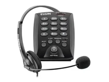 Telefone Headset HST-6000 Preto
