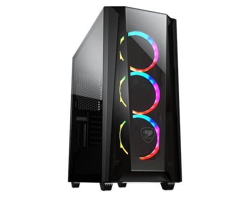 Gabinete Gamer Cougar MX660-T RGB, Mid Tower, Vidro Temperado, Black, ATX, 3x Fans, 385BMS0-0005