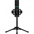 Microfone Gamer Streamplify Mic Tripod Com Tripé Ajustável Preto Rgb Mi-48-rgb-tp-bk