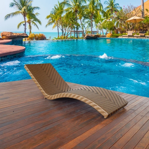 Espreguiçadeira Piscina em Fibra Sintética e Alumínio Fixa Panero Jurerê