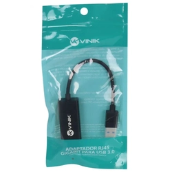 Adaptador Rede Vinik USB 3.0, P/ RJ45 Gigabit - ADRJ45