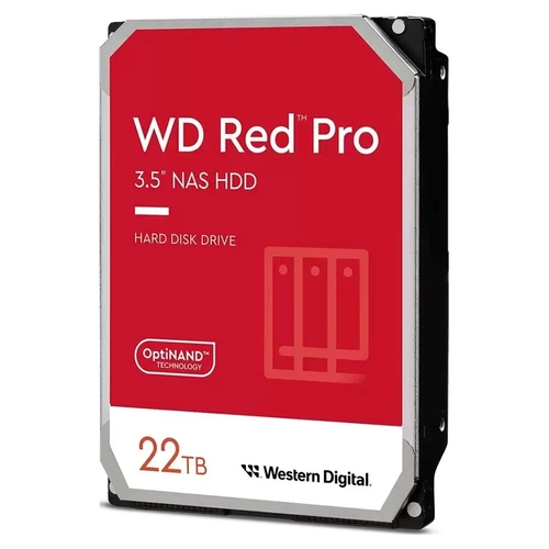 HD WD Red Pro NAS, 22TB, 7200 RPM 265MB/s, 3.5, SATA - WD221KFGX