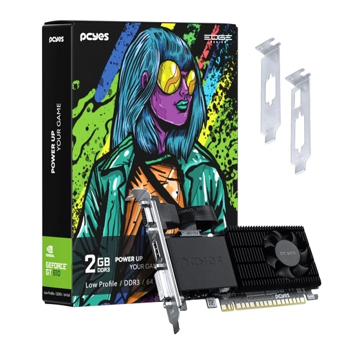 Placa de Vídeo 2GB GT610 Pcyes Edge - PPE610DR3LPBR