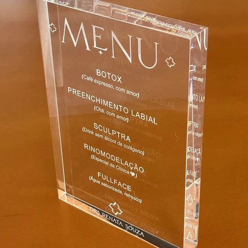 Menu 25mm - Logo alto relevo inicial ou desenho