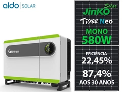 Gerador De Energia Solar Growatt Sem Estrutura Growatt Gf 53,36kwp Jinko Tiger Neo Mono 580w Max 50kw 8mppt Trif 220v