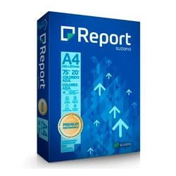 Papel Sulfite A4 75g Resma com 500 Folhas Azul Report Suzano