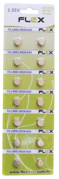 377 = 376 = 626 = 565 = G4 Flex 1,55V cartela c/14un.
