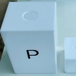 Caixa para descarpack 3 litros Branca - Logo alto relevo inicial ou desenho
