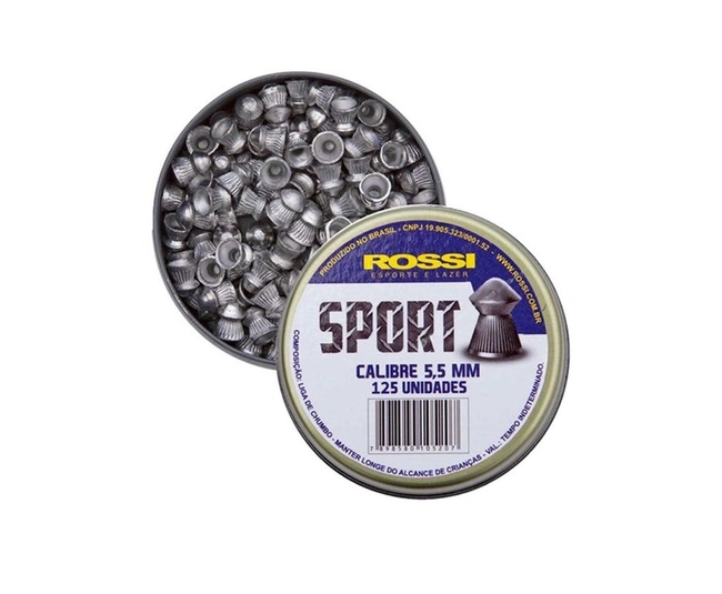 Chumbinho Sport 5.5mm (.22) 125un. (Rossi)
