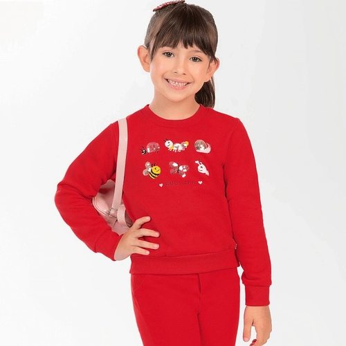 Blusa Moletom Peluciado Bordado Lantejoula Life Bug Cativa - Feminino