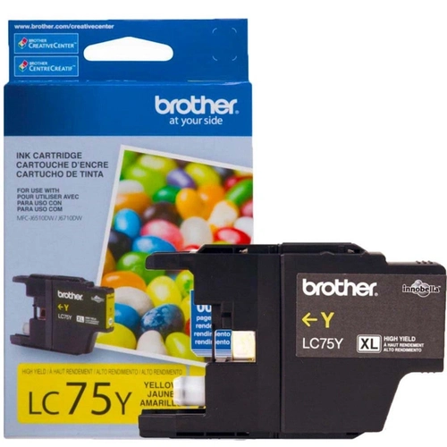 Cartucho De Tinta Brother Amarelo 600 Páginas - Lc75y