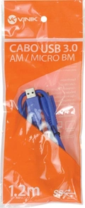 Cabo para Hd Ext. Usb 3.0 a Macho P/ Micro Usb b Macho - 1,2 Metros U3ambmc-12