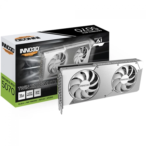 Placa de Vídeo 12GB RTX5070 INNO3D Twin X2 OC Branca - N50702-127DX-195064W