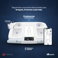 Balança Inteligente Bioimpedância Digital Corporal Relaxshop Bio Ultra Branca c/ Eletrodos – 55 Análises, Bluetooth